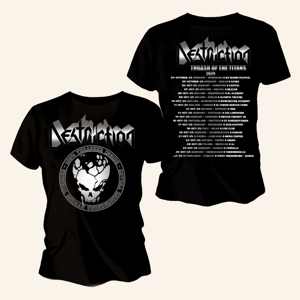 Destruction Merch 100 Thrasher Thrash Of The Titans Oktober Tour T-Shirt Gifts For Him