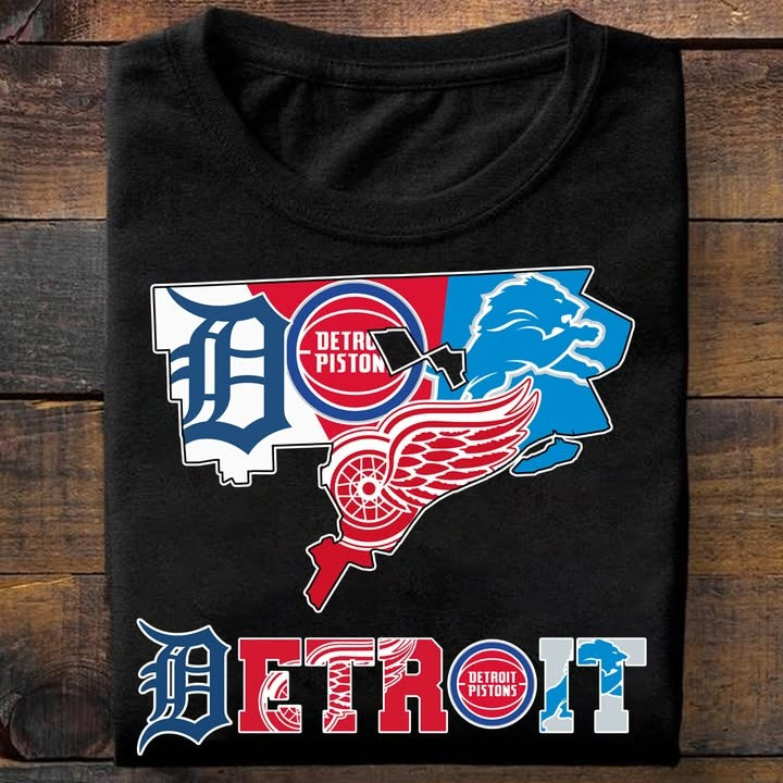 Detroit City Sport Teams Logo T-Shirt Gifts For Detroit Sport Teams Lovers Fans For Him Her