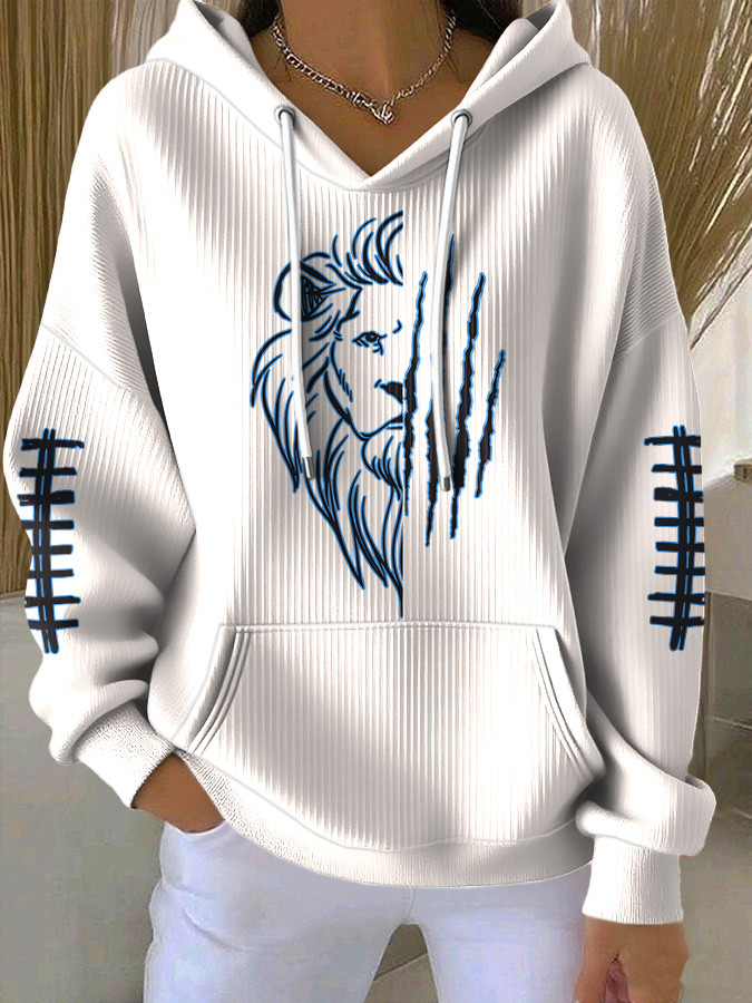 Detroit Football Hoodie Detroit Pride Merch Game Day Women's Apparel