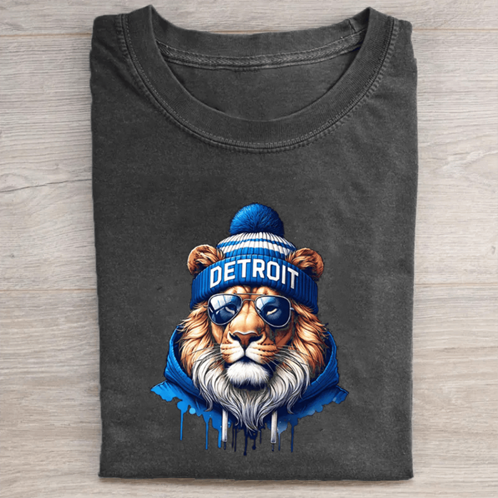 Detroit Football Mascot T-Shirt Game Day Clothes Gift Ideas For Football Players