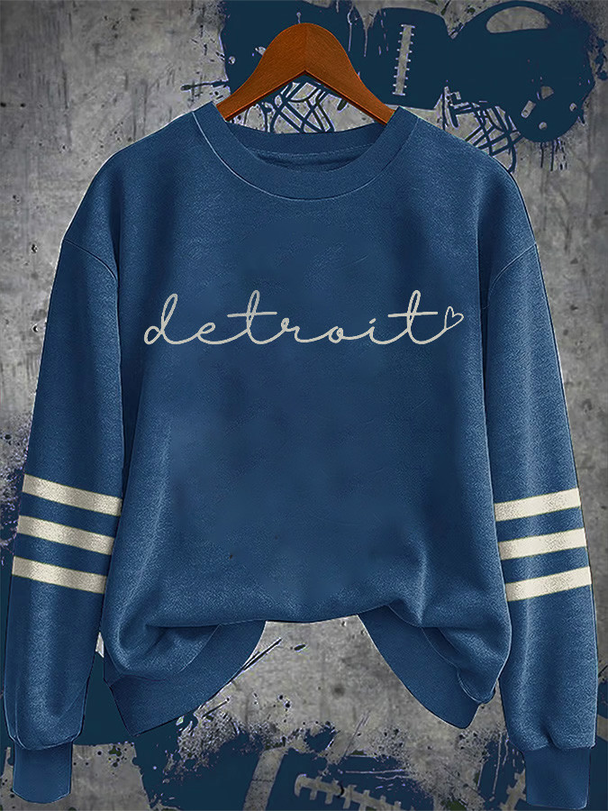 Detroit Football Sweatshirt Detroit Pride Merch Gameday Shirts Gifts For Sister