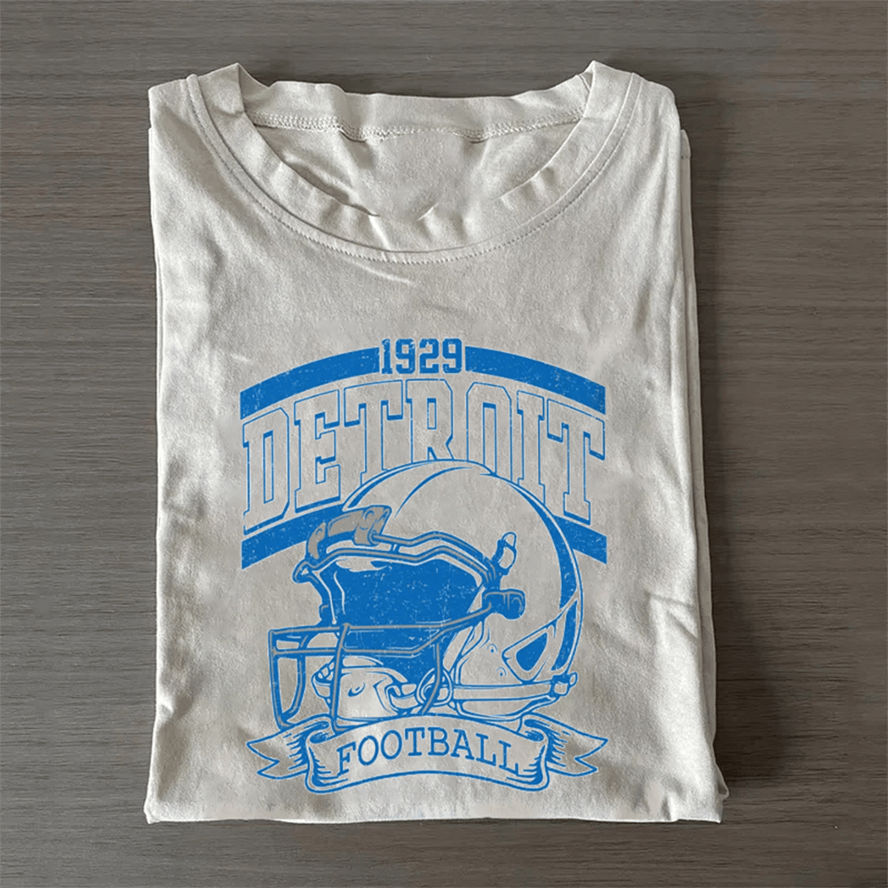 Detroit Football T-Shirt Game Day Birthday Presents For Football Players