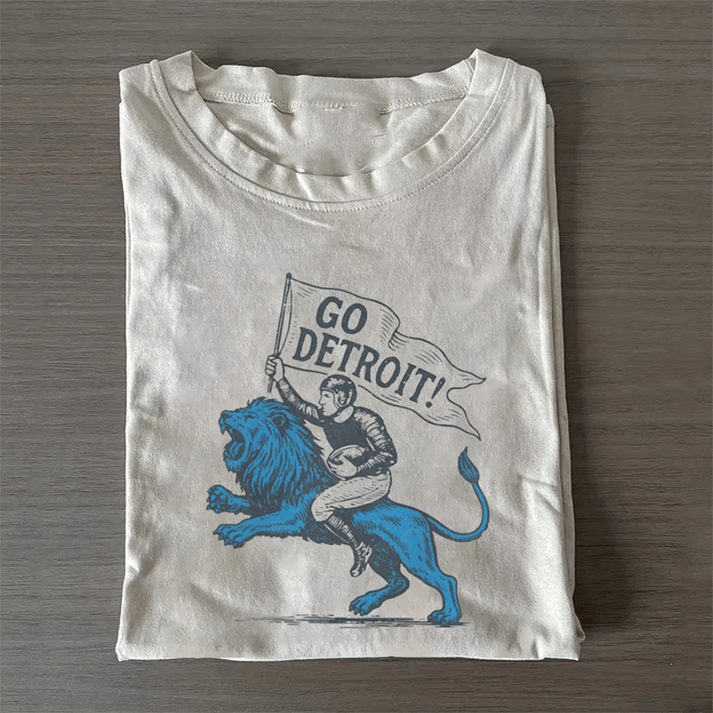 Detroit Football T-Shirt Go Detroit Gift Ideas For Senior Football Players