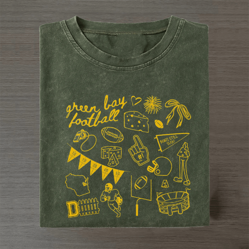 Detroit Football T-Shirt Green Bay Football Game Day Clothes Gift For Fan