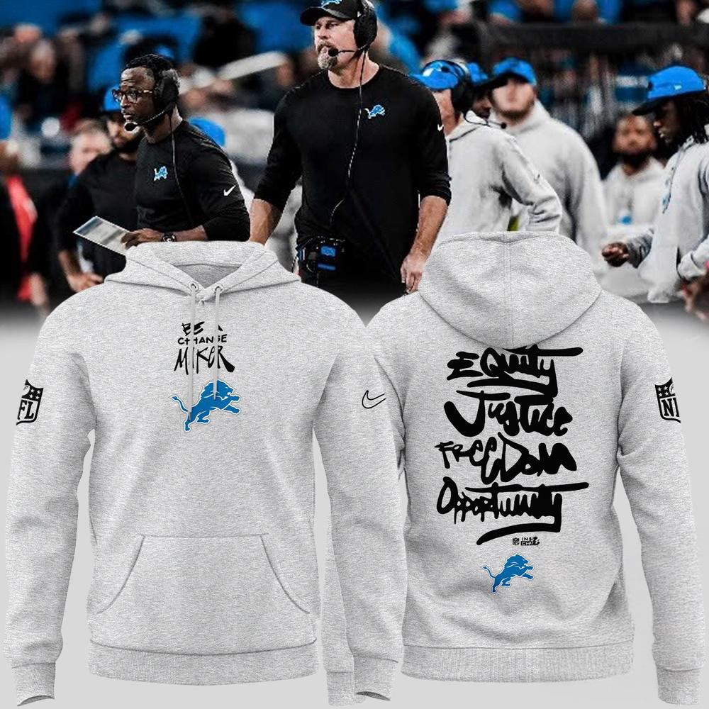 Detroit Lions 2024 NFL Be A Change Maker Hoodie Presents For Football Fans