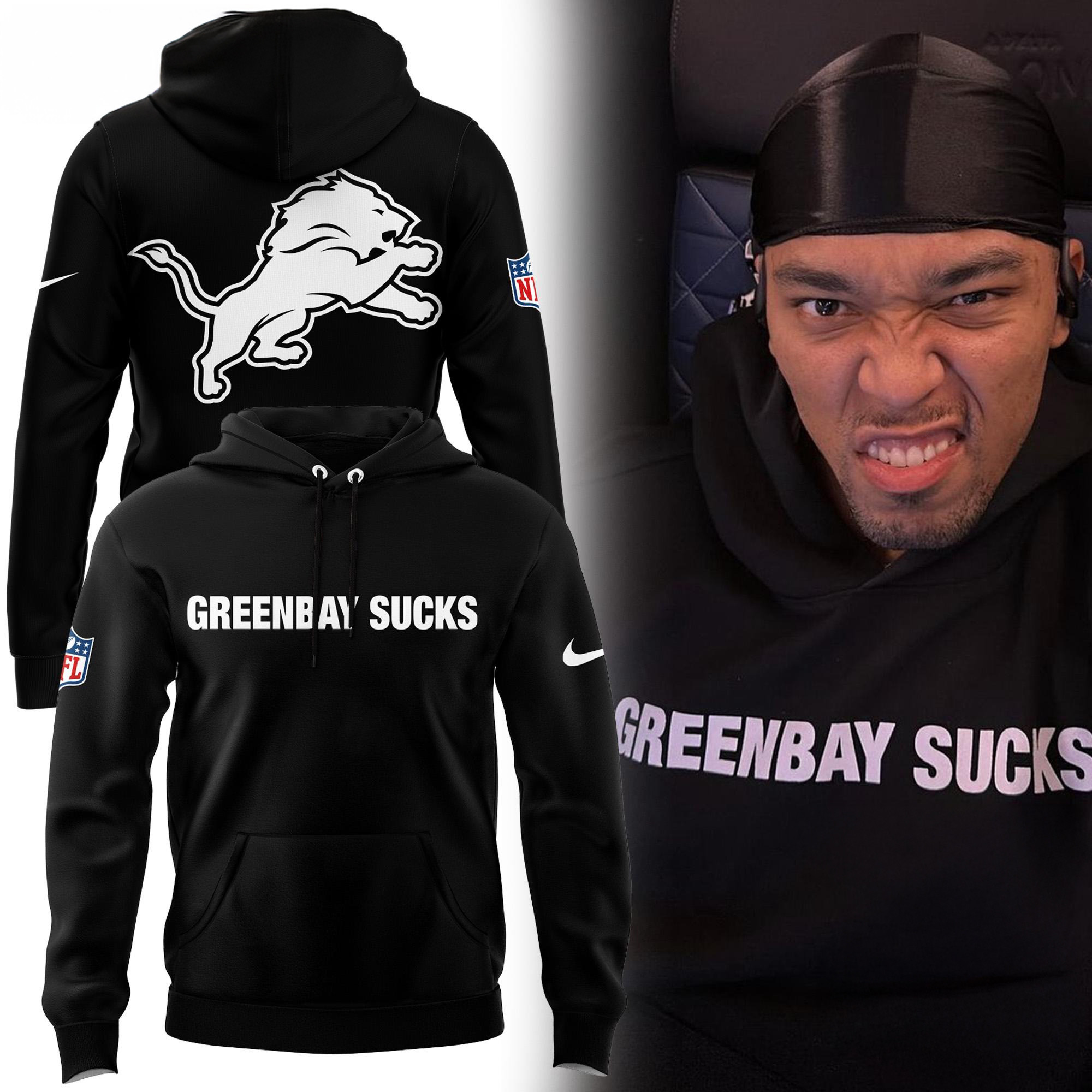 Detroit Lions Amon-Ra St. Brown Green Bay Sucks Hoodie Presents For Football Lovers