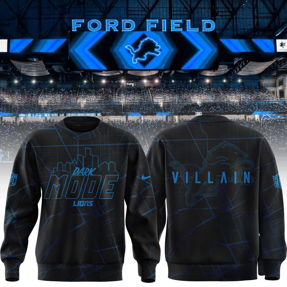 Detroit Lions Back In Black 2024 New Design Sweatshirt Best Gifts For Football Fans