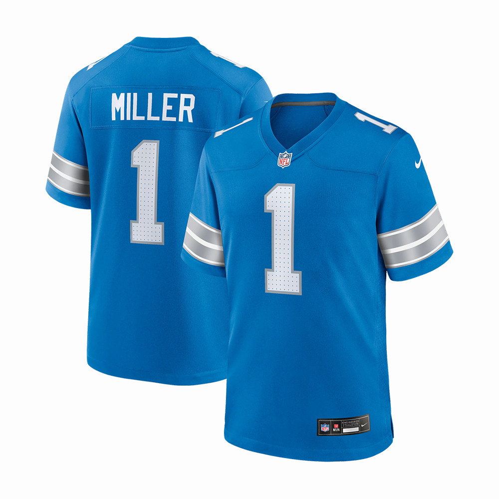Detroit Lions Blake Miller NFL Draft 2026 Jersey Detroit Lions Merch Football Gear