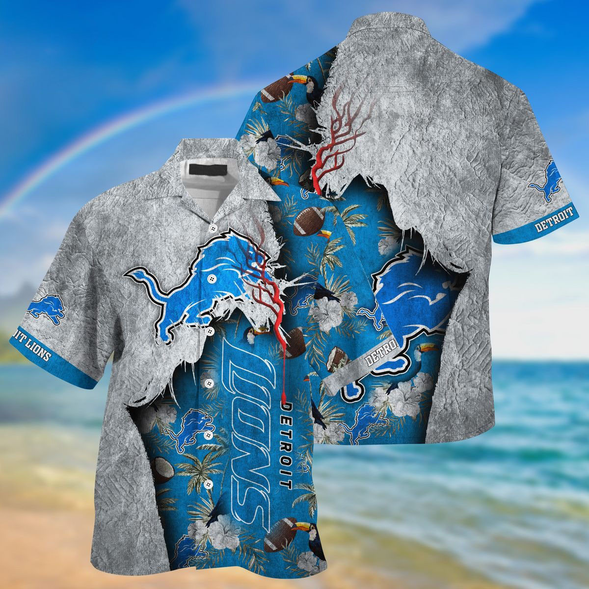 Detroit Lions Hawaiian Shirt Detroit Lions NFL God Shirt Fan Gift For Summer