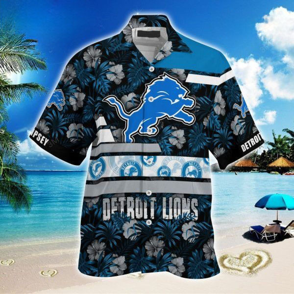 Detroit Lions Hawaiian Shirt Football Team Club Aloha Shirt Summer Gifts