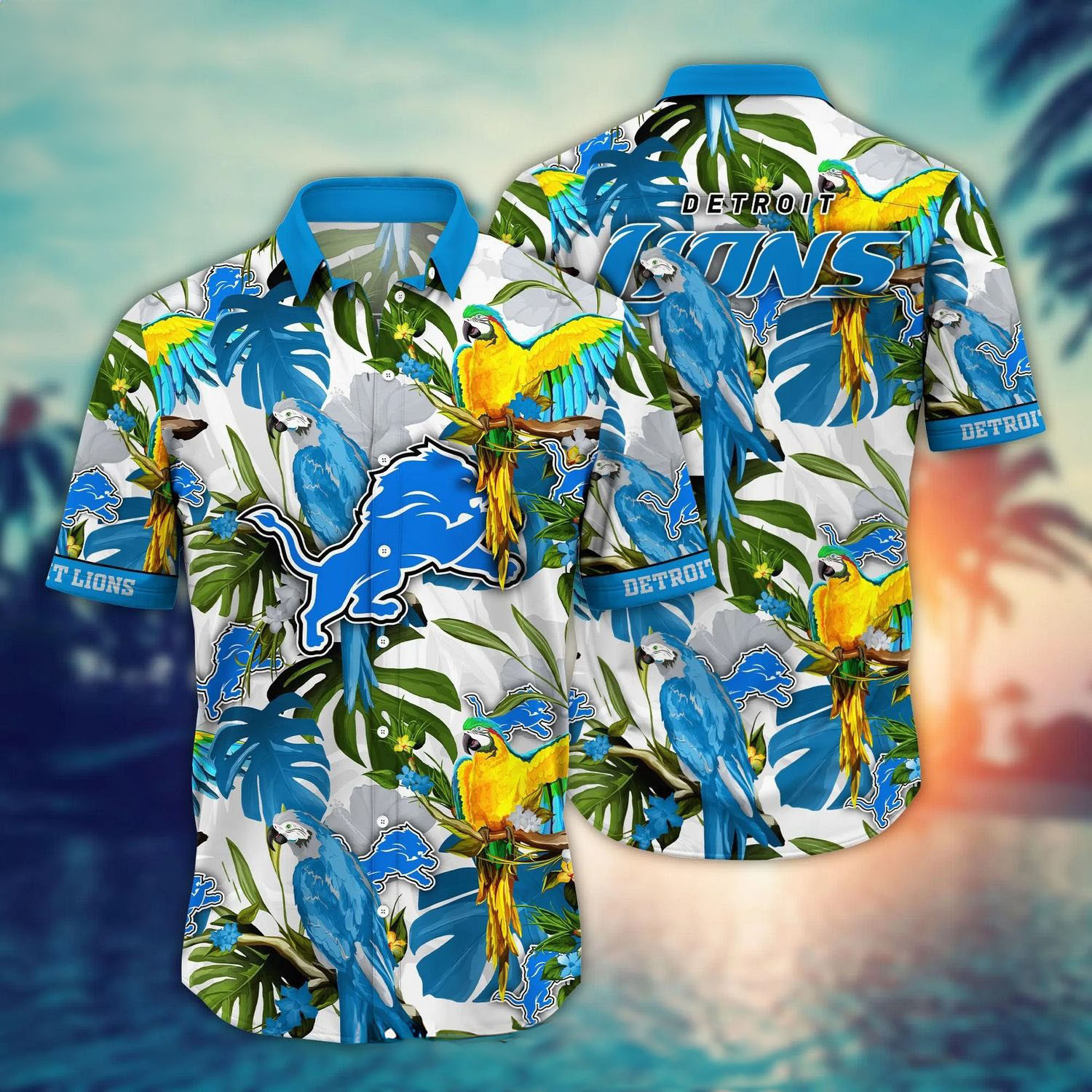 Detroit Lions Hawaiian Shirt NFL Tropicbirds Shirt Gifts For Football Lovers