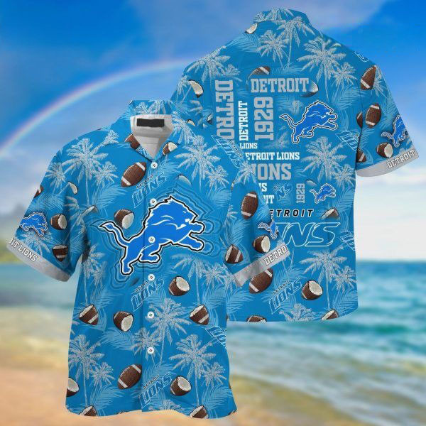 Detroit Lions Hawaiian Shirt Sports Team NFL Aloha Summer Shirt Gifts For Fans