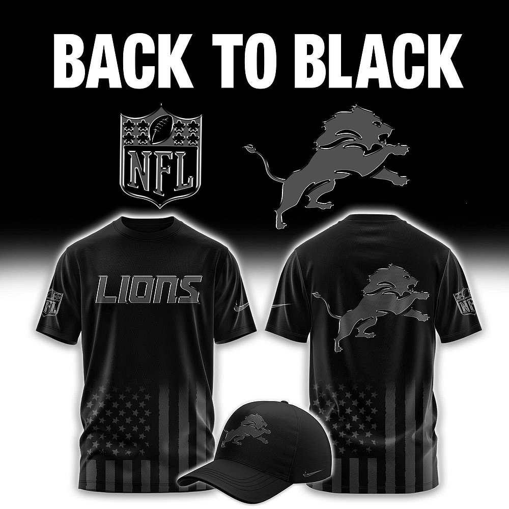 Detroit Lions Legendary Black T-Shirt Back In Style 2025 Best Gift For Football Supporters