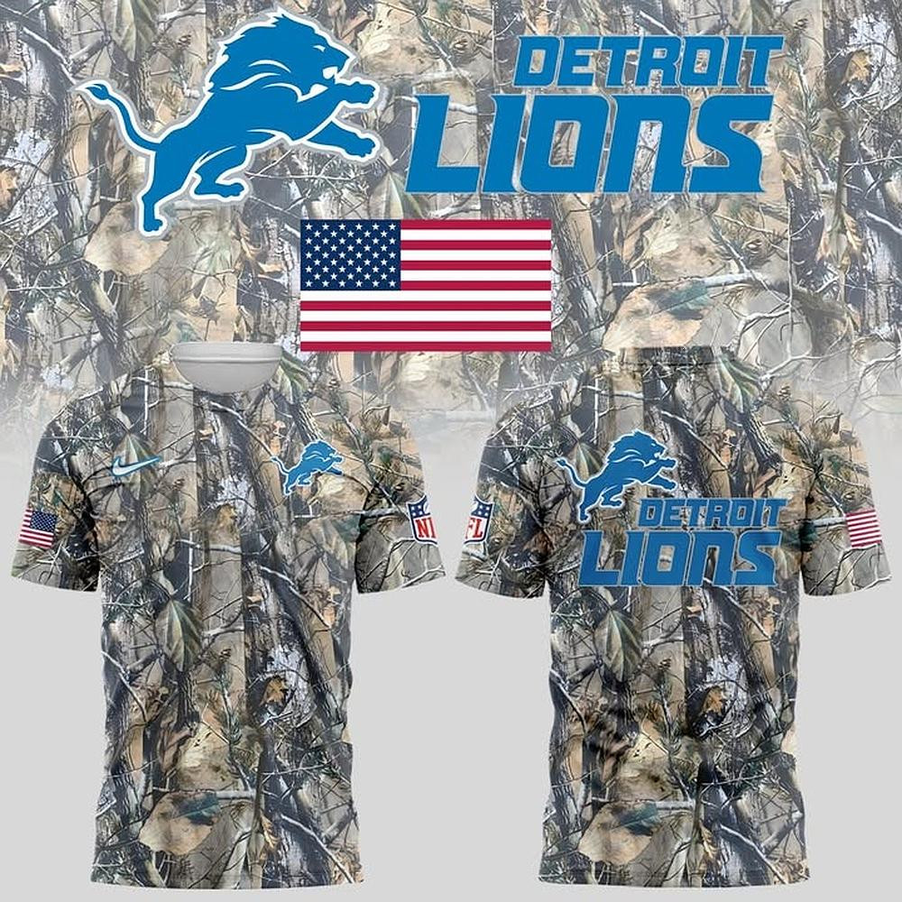 Detroit Lions Limited Camo T-Shirt 2025