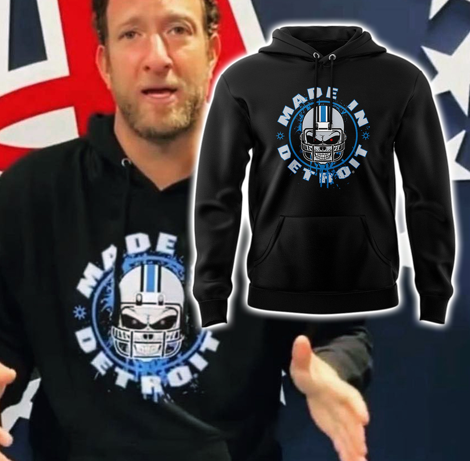 Detroit Lions Made In Detroit Hoodie Best Football Supporter Gift