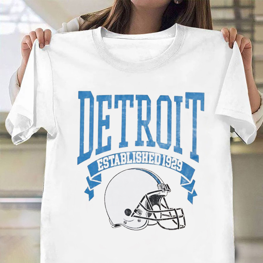 Detroit Lions Shirt Detroit Established 1929 T-Shirt Gifts For Football Fan
