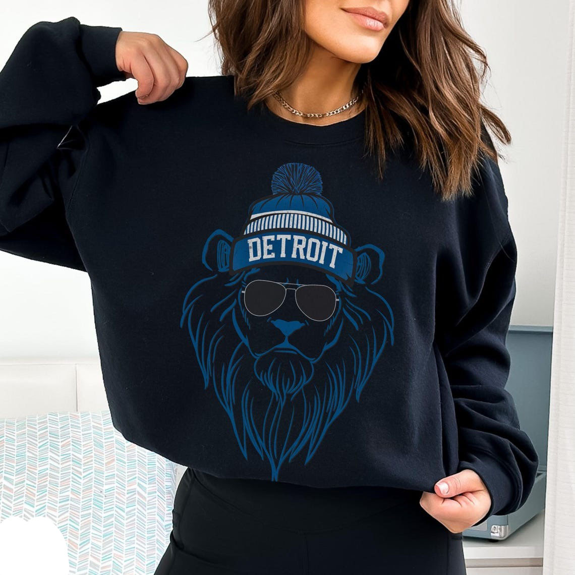 Detroit Lions Sweatshirt Sunday Football Sweatshirt Gifts For Football Lovers