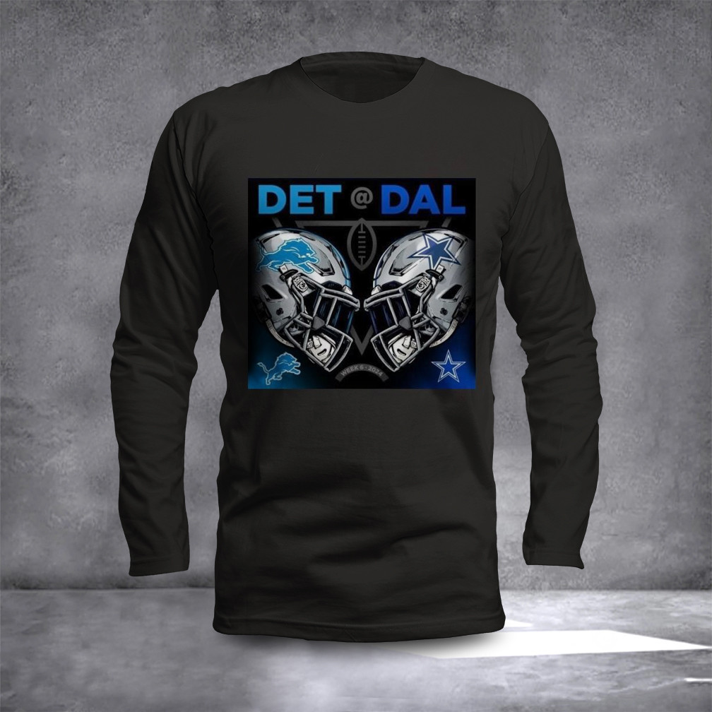 Detroit Lions Vs Dallas Cowboys NFL Week 6 2024 Matchup Long Sleeve Shirt Gifts For Fan