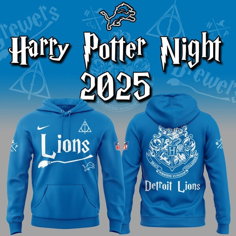 Detroit Lions x Harry Potter Night 2025 Edition Hoodie Great Present For Football Fans