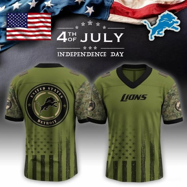 Detroit Lions x Independence Day Limited Edition V-neck Jersey Detroit Lions Merch