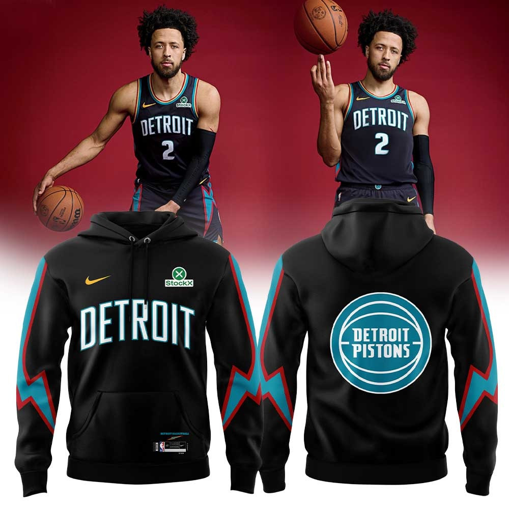 Detroit Pistons 2025-26 City Edition Uniforms Hoodie Fan Merch Gifts For Basketball Lovers