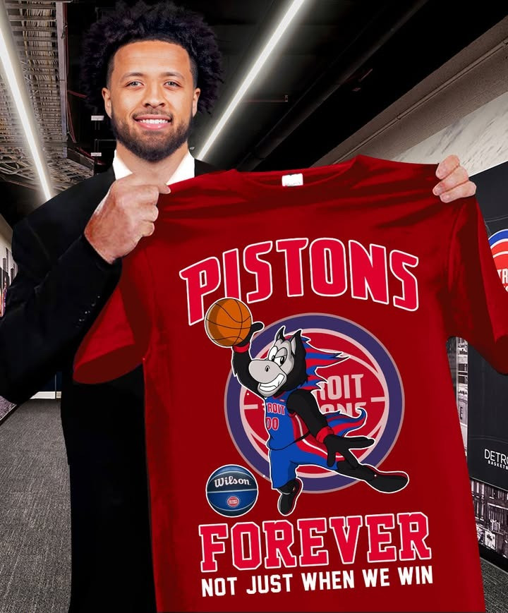 Detroit Pistons Forever T-Shirt Not Just When We Win Basketball Gifts For Pistons Fans