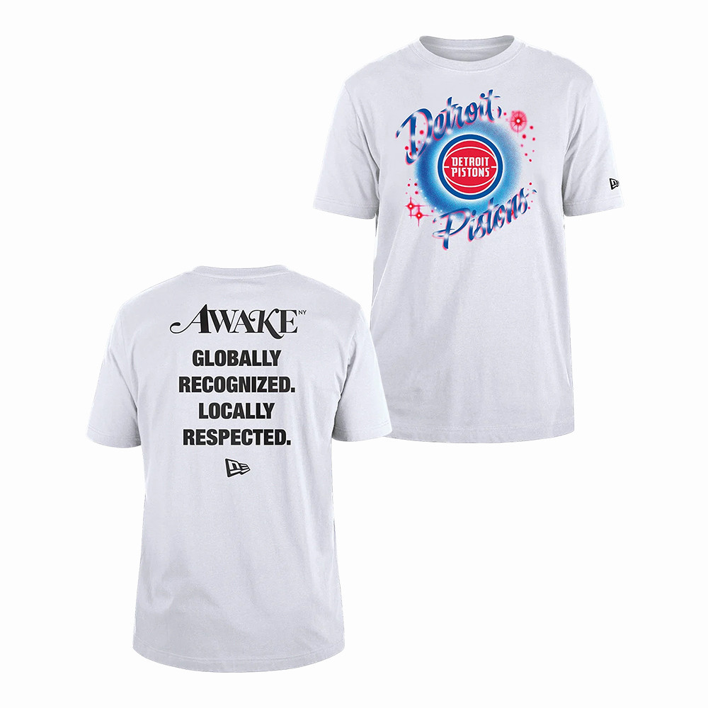 Detroit Pistons Merch Awake NY X New Era X Detroit Pistons T-Shirt Gifts For Son