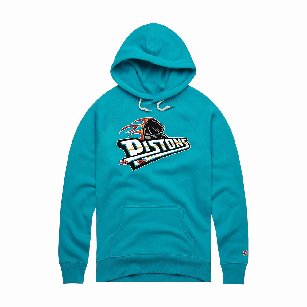 Detroit Pistons Merch Detroit Pistons Flaming Horse Logo Hoodie Gift For Boxing Fans