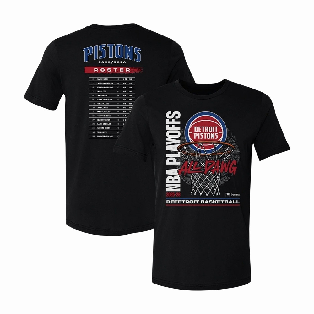 Detroit Pistons Merch Detroit Pistons Playoff Gear T-Shirt Perfect Fan Gift