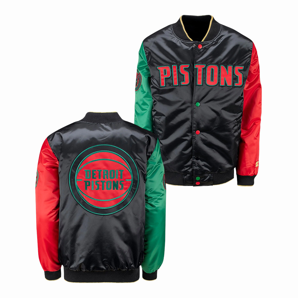Detroit Pistons Merch Detroit Pistons Star Players Baseball Jacket Gifts For Boyfriend
