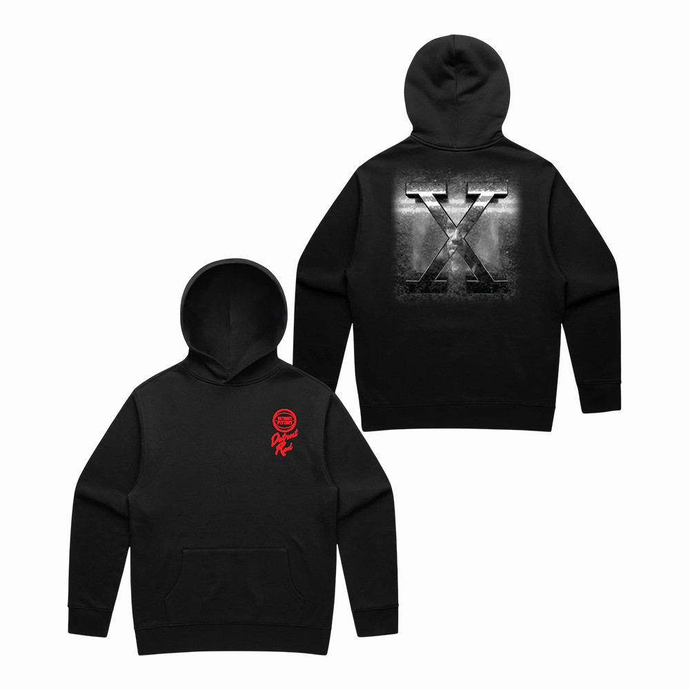 Detroit Pistons Merch Metallic X Portrait Hoodie Gift For Stadium Fans