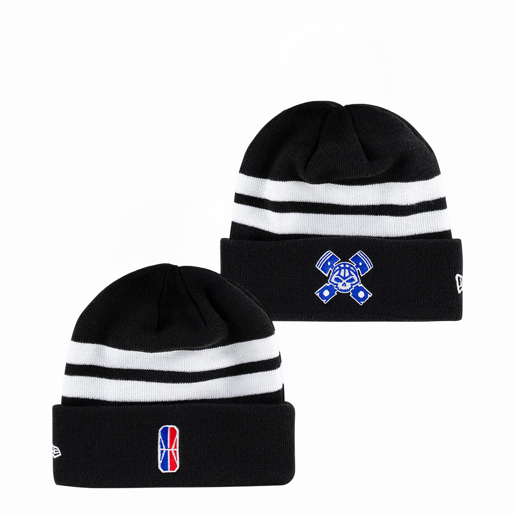Detroit Pistons Merch Skull And Crossed Pistons Logo Beanin Ultimate Fan Gift