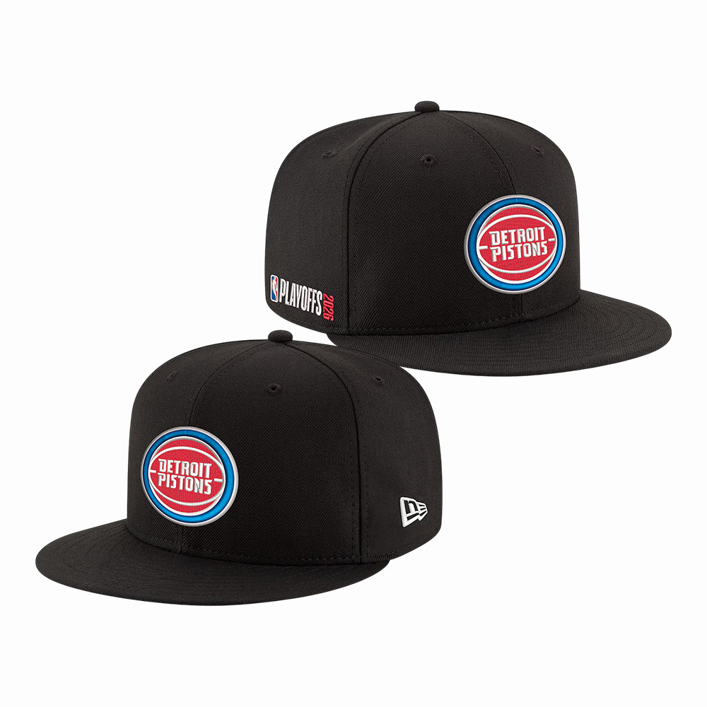 Detroit Pistons New Era NBA Playoffs 9FIFTY Snapback Hat Basketball Merch Good Gift For Fans