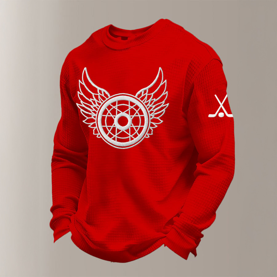 Detroit Red Wings Hockey Team Long Sleeve Shirt Game Day Hockey Apparel Fans Gift