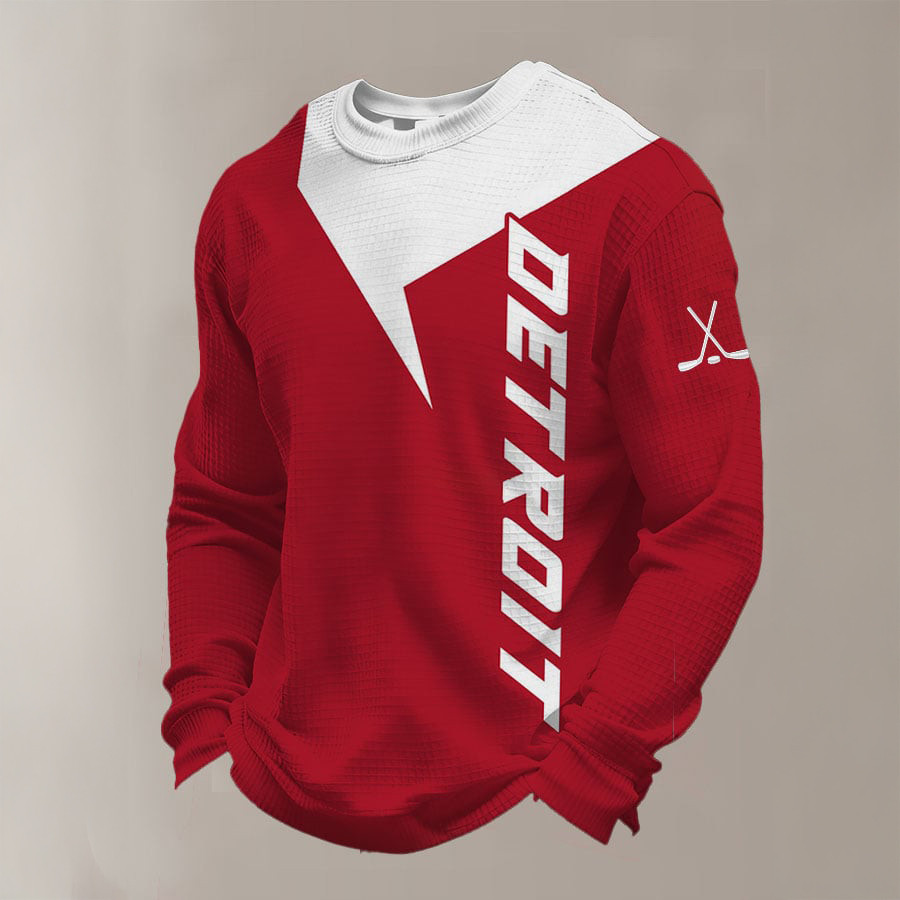Detroit Red WIngs Ice Hockey Long Sleeve Shirt Game Day Clothing Hockey Lover Present