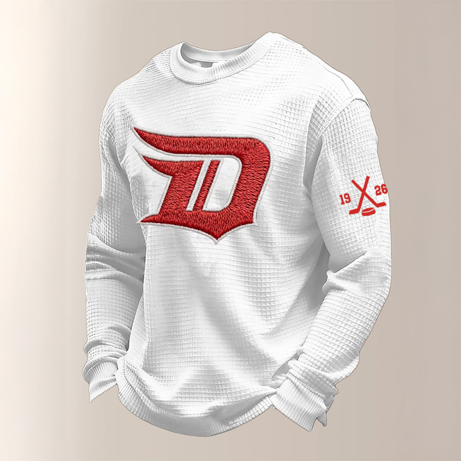 Detroit Red WIngs Ice Hockey Long Sleeve Shirt Hockey Apparel Fans Gift For Dad