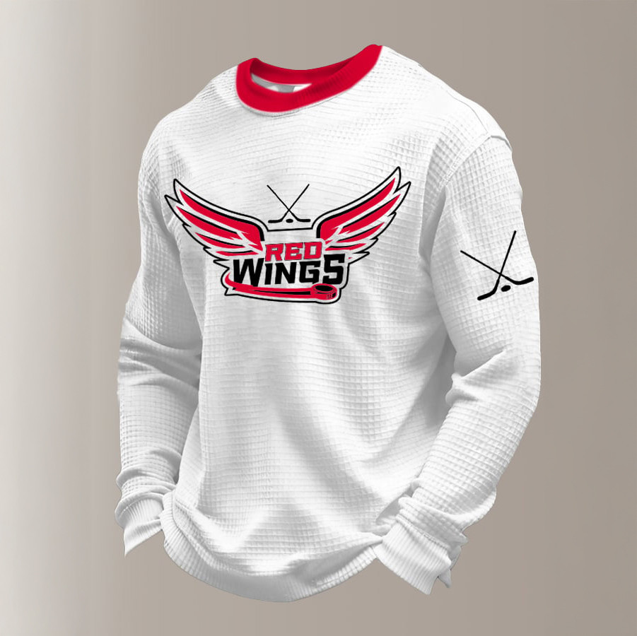 Detroit Red Wings Ice Hockey Long Sleeve Shirt Hockey Apparel Game Day Gift For Men