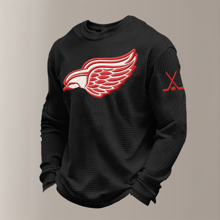 Detroit Red Wings Ice Hockey Long Sleeve Shirt Ice Hockey Apparel Game Day Gear