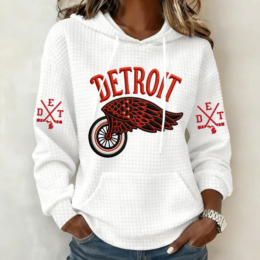 Detroit Red Wings Ice Hockey Team Hoodie Game Day Hockey Apparel Present For Fans