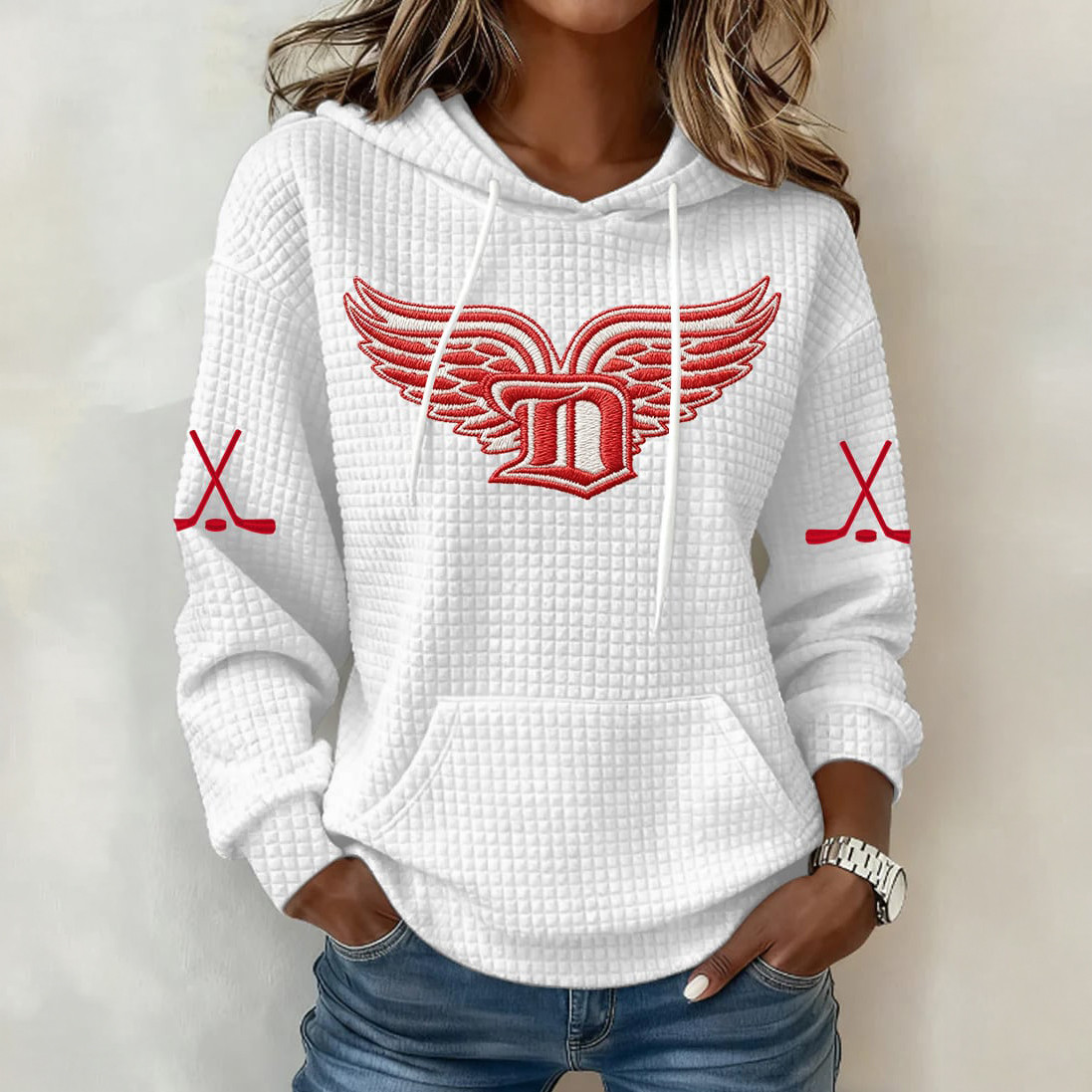 Detroit Red Wings Ice Hockey Team Hoodie Hockey Apparel Game Day Gear For Mom