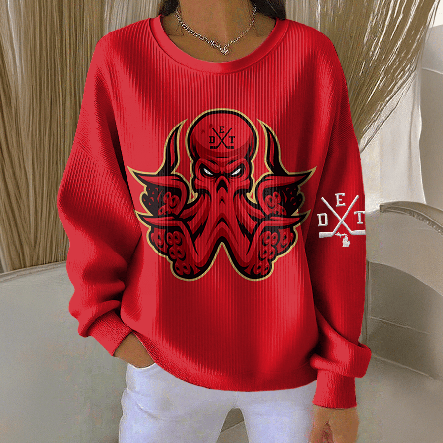 Detroit Red WIngs Ice Hockey Team Octopus Sweatshirt Game Day Clothing Best Hockey Gear