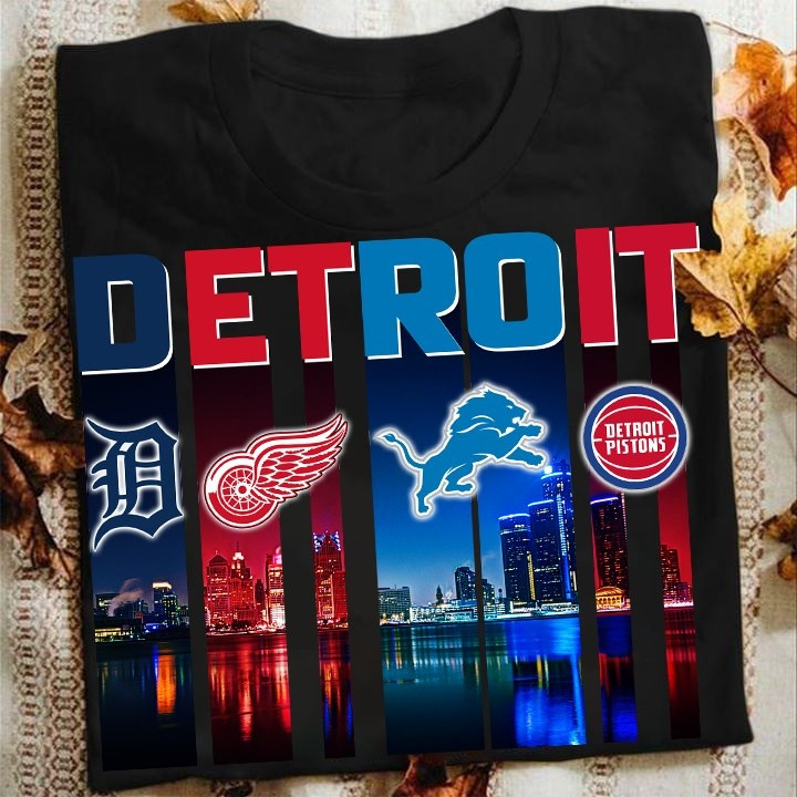 Detroit Sports Teams T-Shirt Gifts For Sports Detroit Fans For Men Women