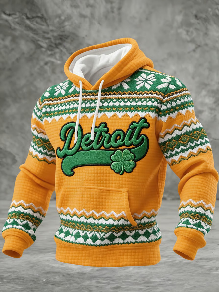 Detroit St Patrick's Day Hoodie St Patrick's Day Hoodies St Pattys Day Gifts