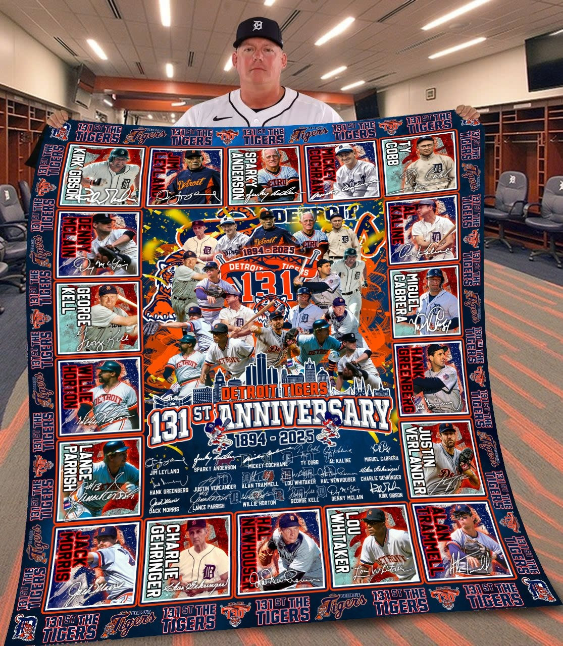 Detroit Tigers 131St Anniversary 1883-2025 Fleece Blanket Merchandise Gifts For Fans