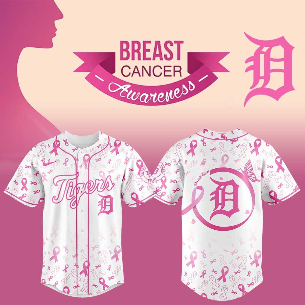 Detroit Tigers Breast Cancer Awareness Night Jersey Best Gift For Ladies