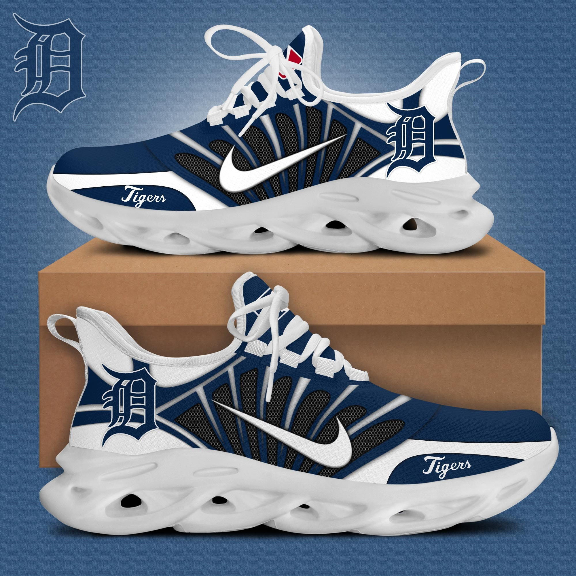 Detroit Tigers Clunky Sneakers Shoes MLB Merchandise Best Gifts For Fans For Him