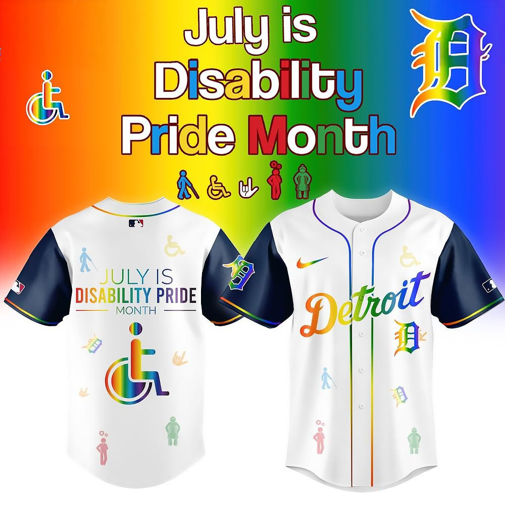 Detroit Tigers Disability Pride Month 2025 Baseball Jersey Best Gifts For Fan Lovers