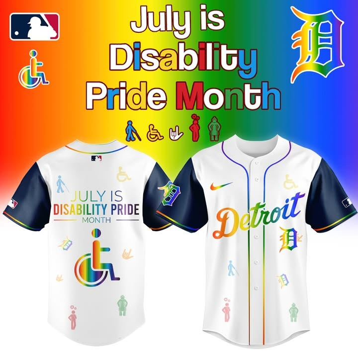 Detroit Tigers Disability Pride Month Jersey 2025 Detroit Tigers Merch