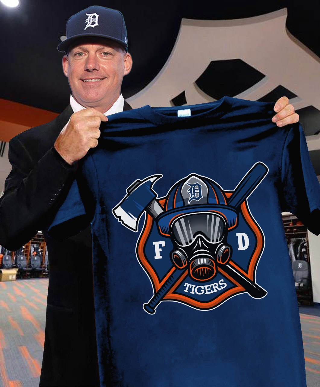 Detroit Tigers Firefighter Fire Dept Shirt Honor Firefighter Night Baseball Fan Merch Gifts