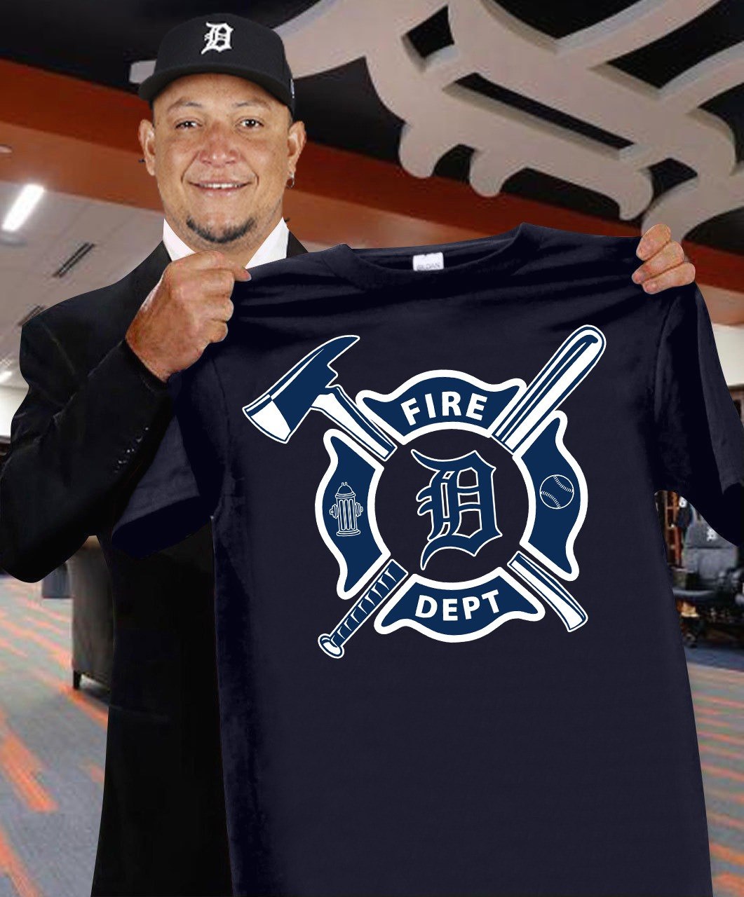 Detroit Tigers Firefighters Fire Dept T-Shirt Detroit Tigers Baseball Fan Merch Gifts